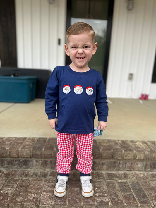 French Knot Santa Joggers