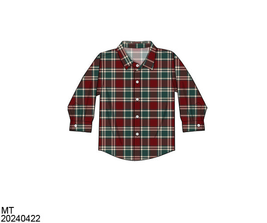 Classic Christmas Boy Button Down